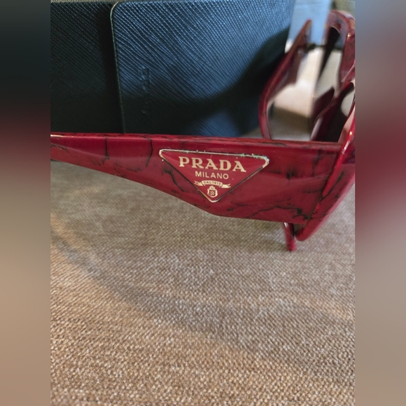 Prada Red Women's Sunglasses - Picture 7 of 8